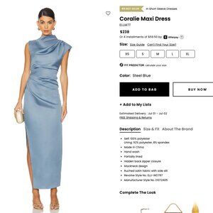 Blue Coralie Maxi Dress from ELLIATT